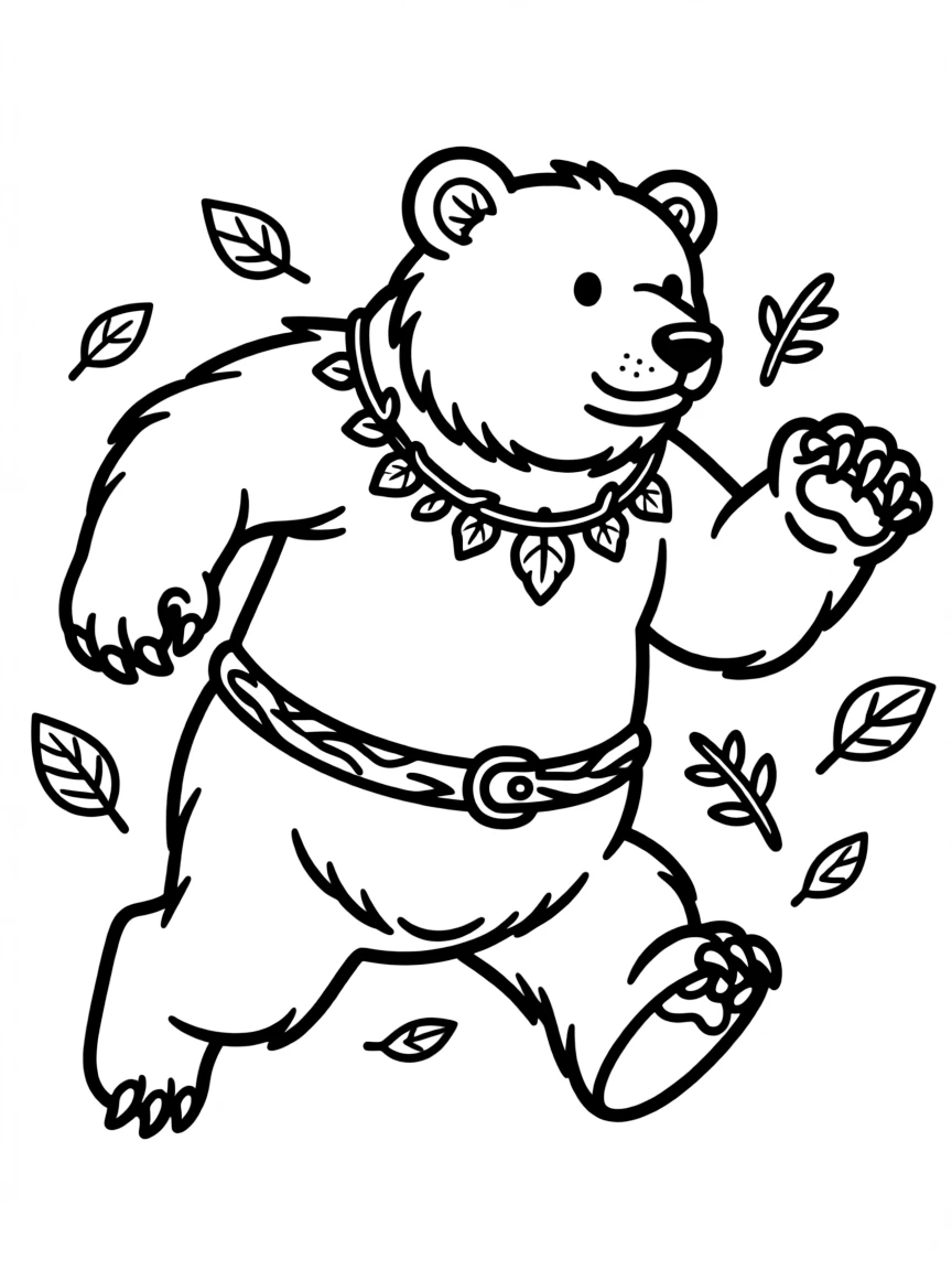 Druid in bear form charging forward