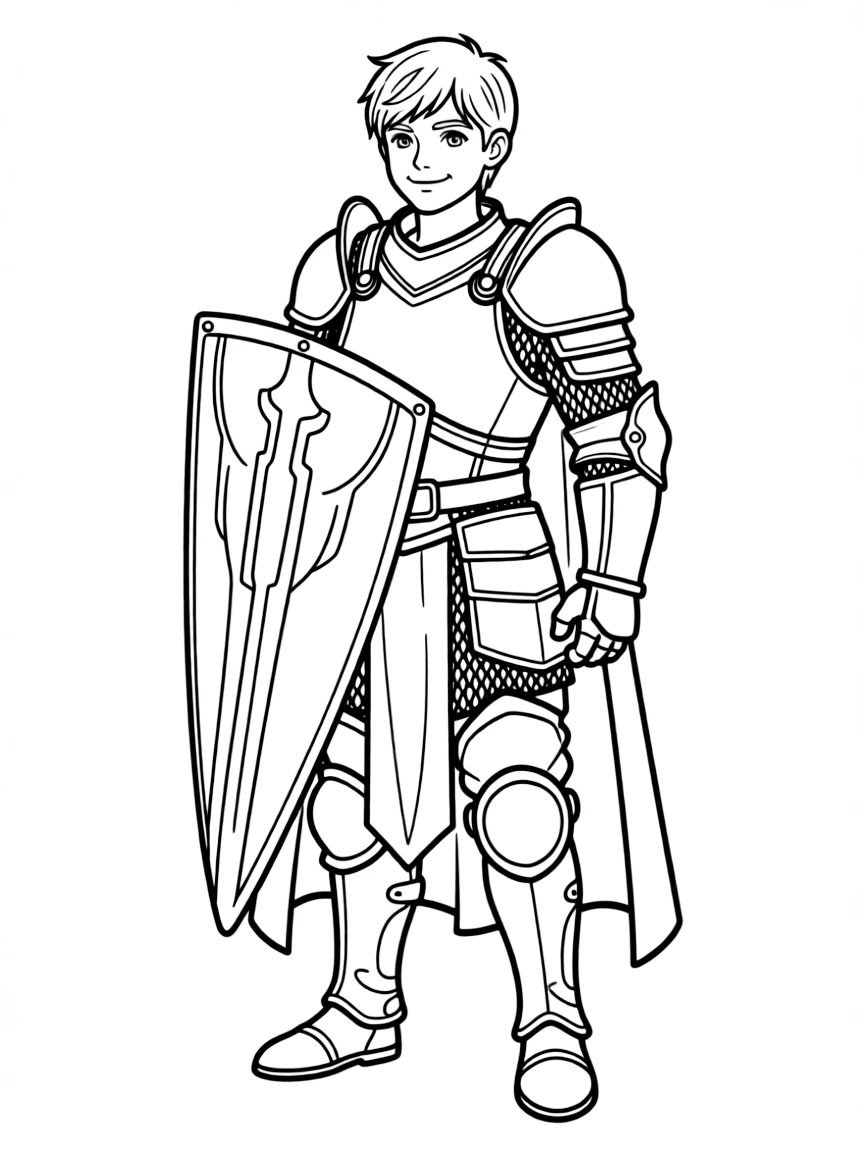 Alistair from Dragon Age with shield and templar armor
