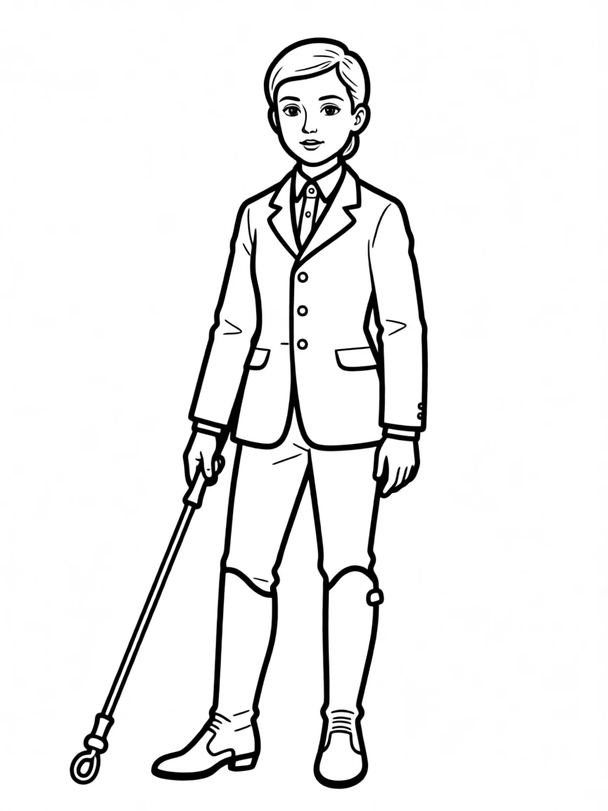 Elisabeth with her riding crop and noble stance