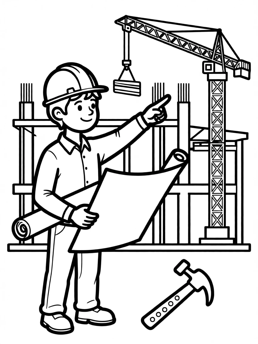 A construction manager overseeing a building project