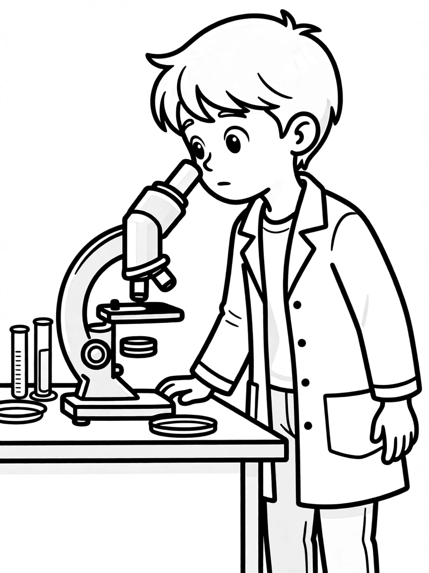 A microbiologist examining bacteria under a microscope