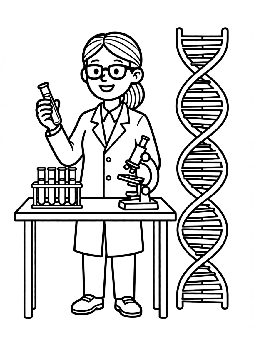 A geneticist analyzing DNA samples