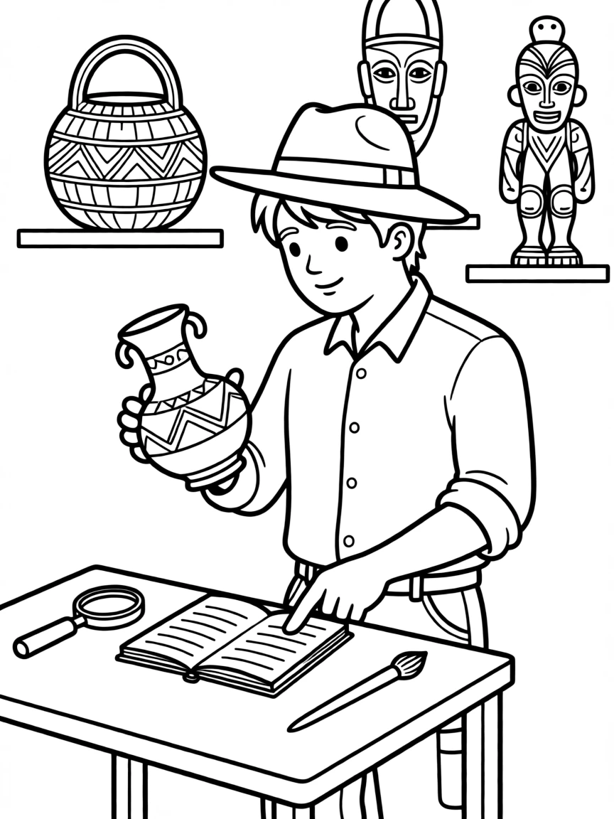 An anthropologist studying cultural artifacts