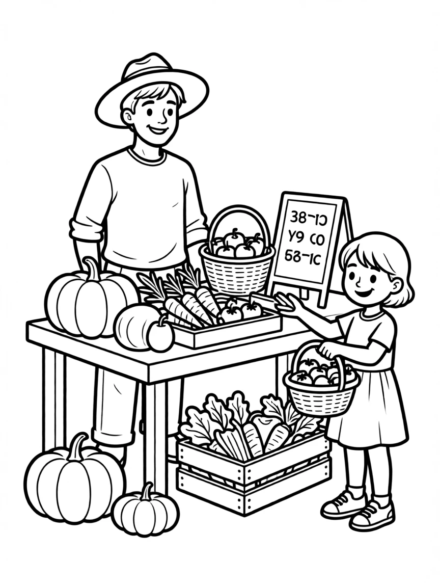 An organic farmer at a farmers market