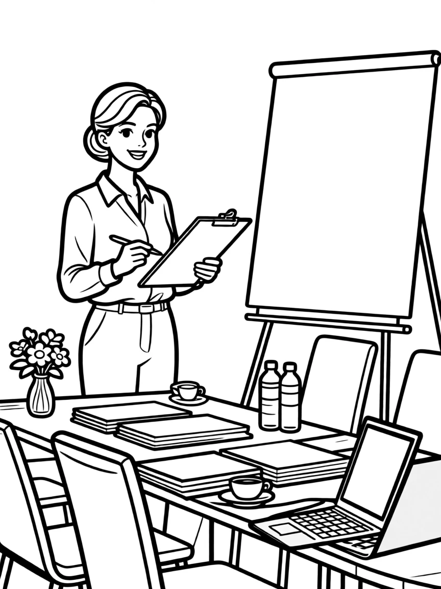An event planner organizing a corporate conference