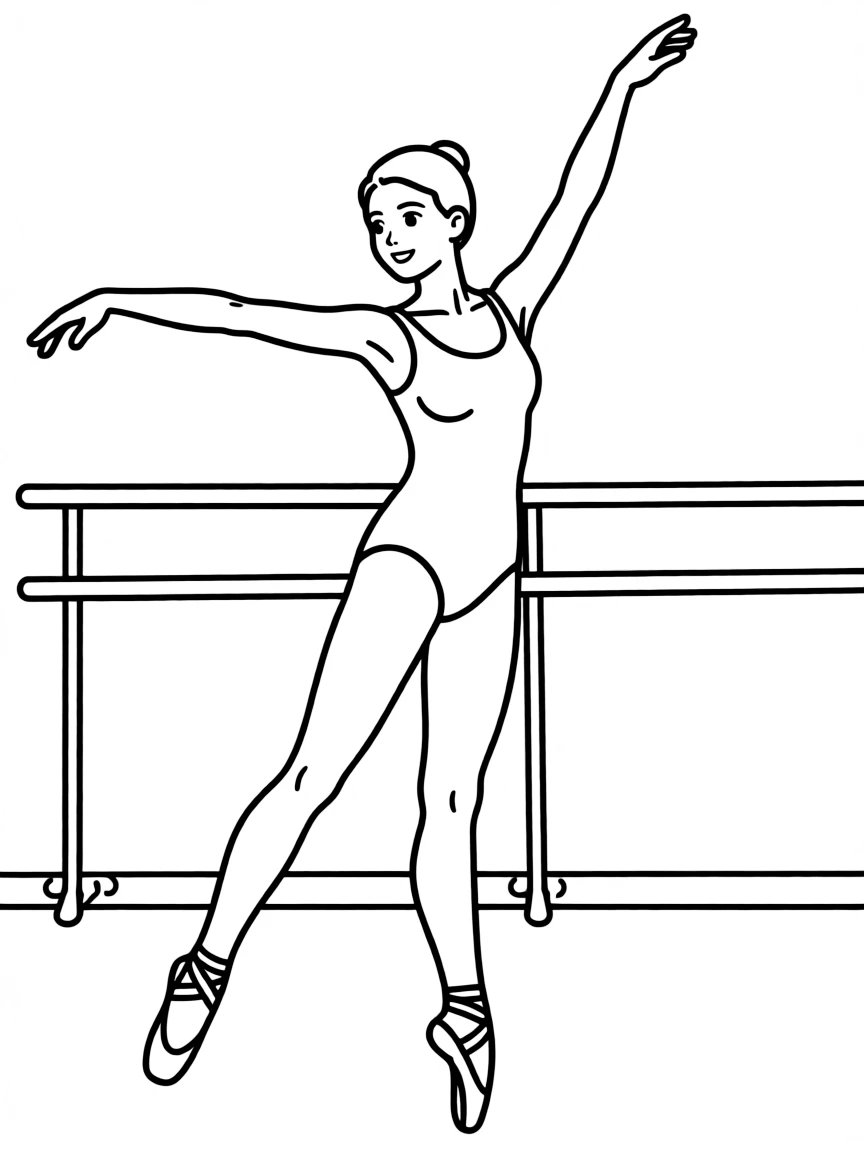 A dance instructor demonstrating ballet positions