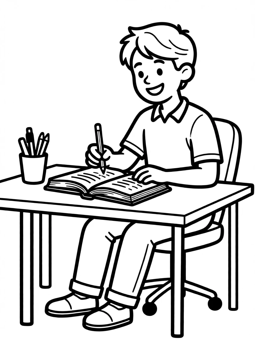 A copy editor proofreading text