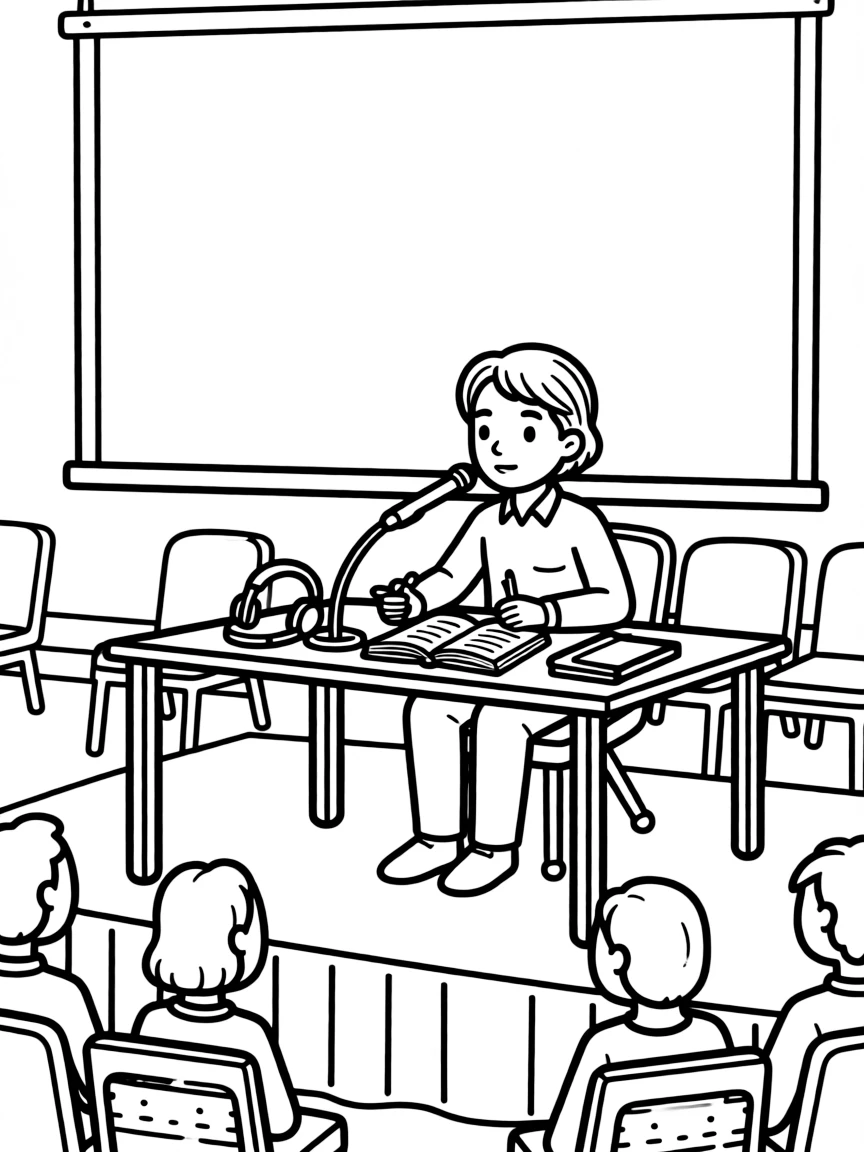 A language interpreter at an international conference