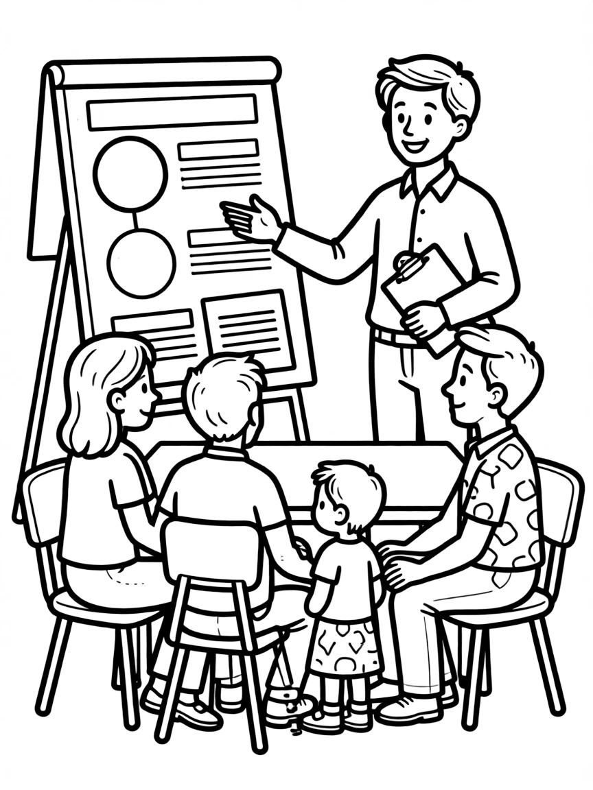 An insurance agent explaining policy options