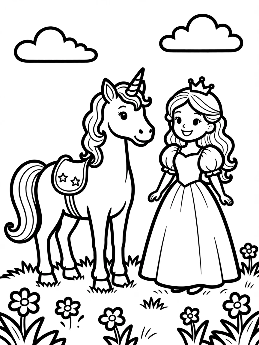 Unicorn and princess