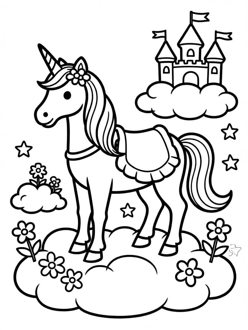 Unicorn in a cloud kingdom