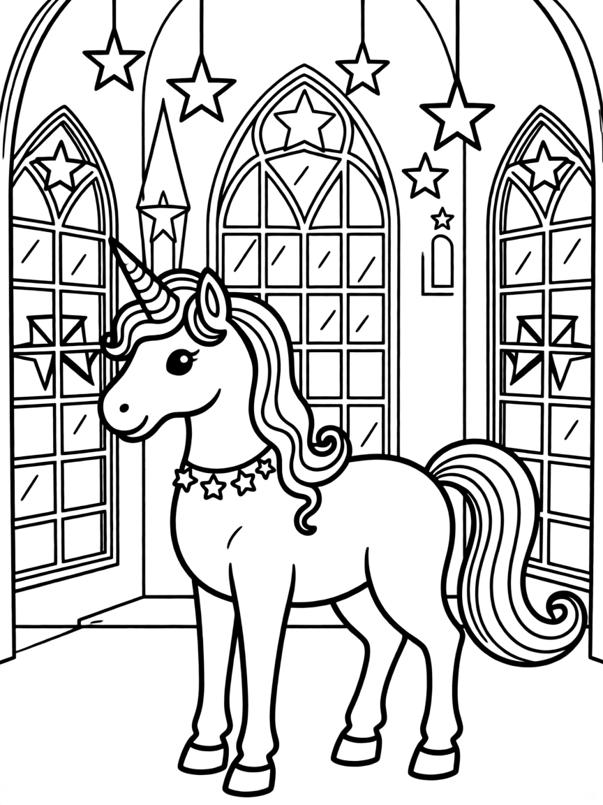 Unicorn in a star palace