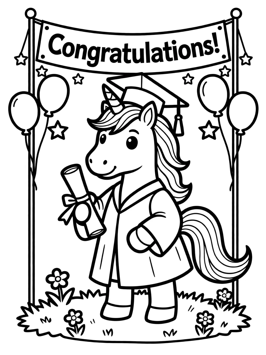 Unicorn graduation day