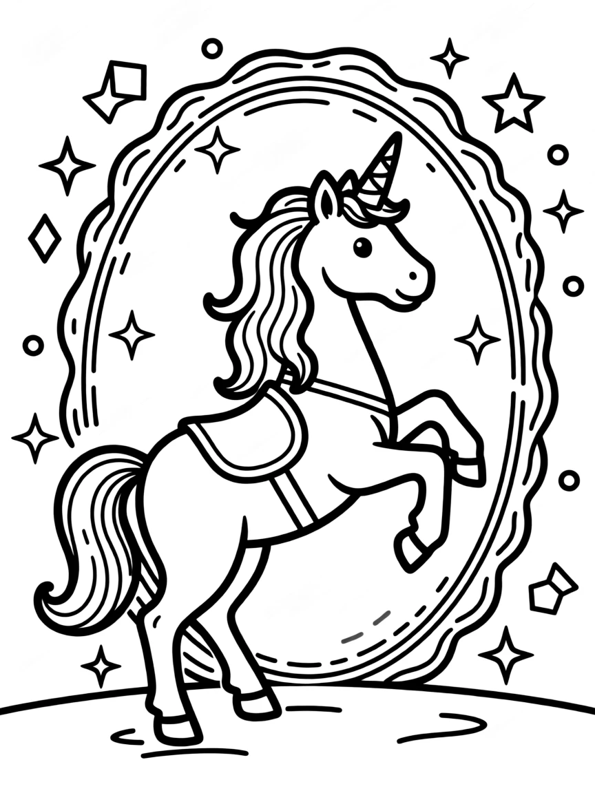 Unicorn crossing between dimensions