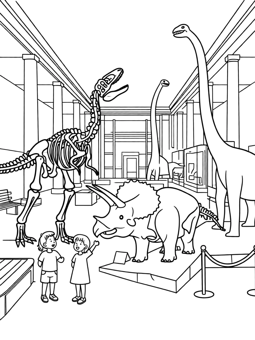 Museum night where dinosaur skeletons come alive