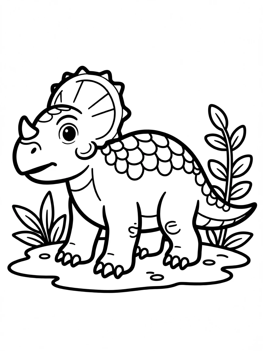 Protoceratops, smaller relative of Triceratops