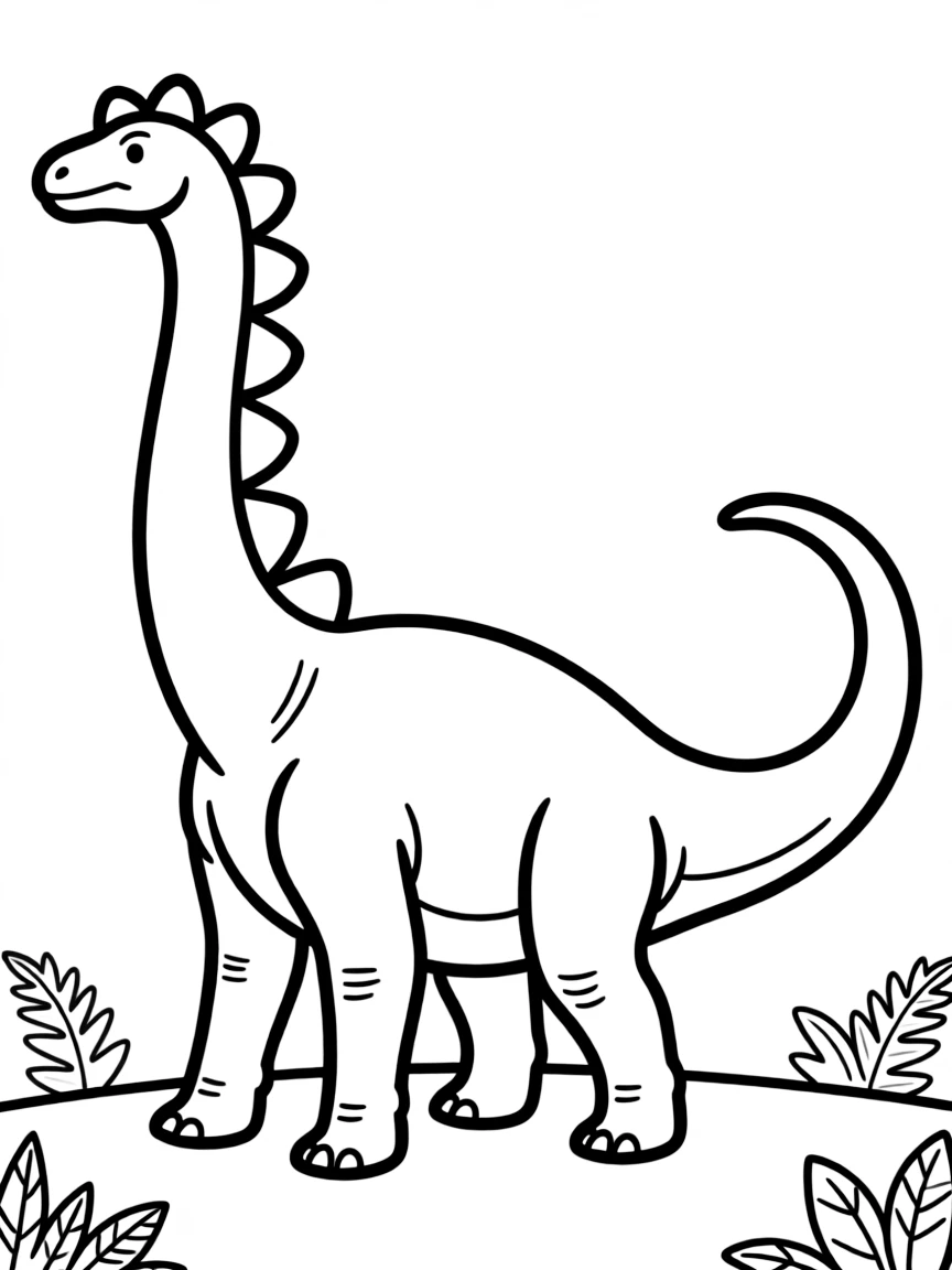 Amargasaurus with its distinctive double-row neck spines