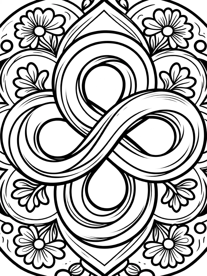 Infinity mandala with Möbius strip or lemniscate geometry