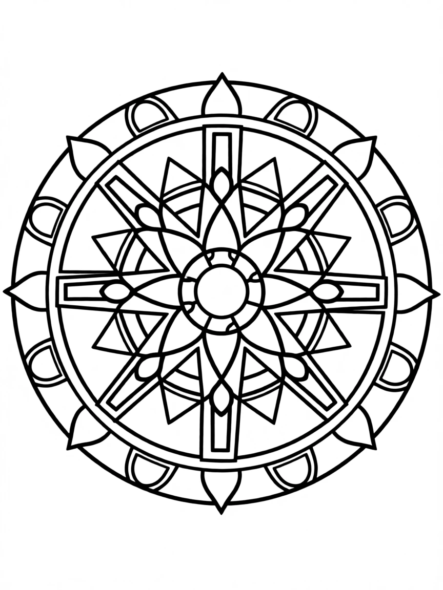Chord progression mandala with geometric harmony visualization