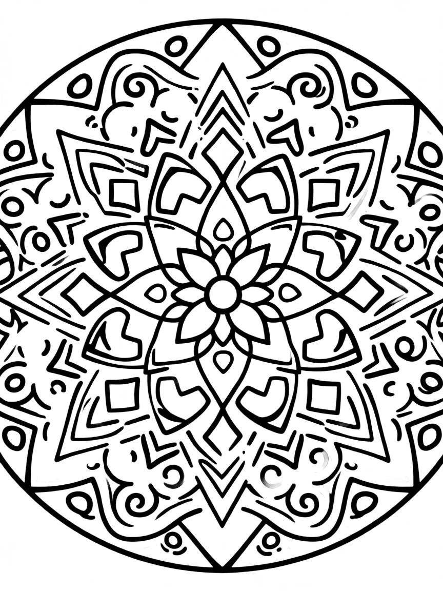 Chaos mandala with ordered pattern emerging from complexity