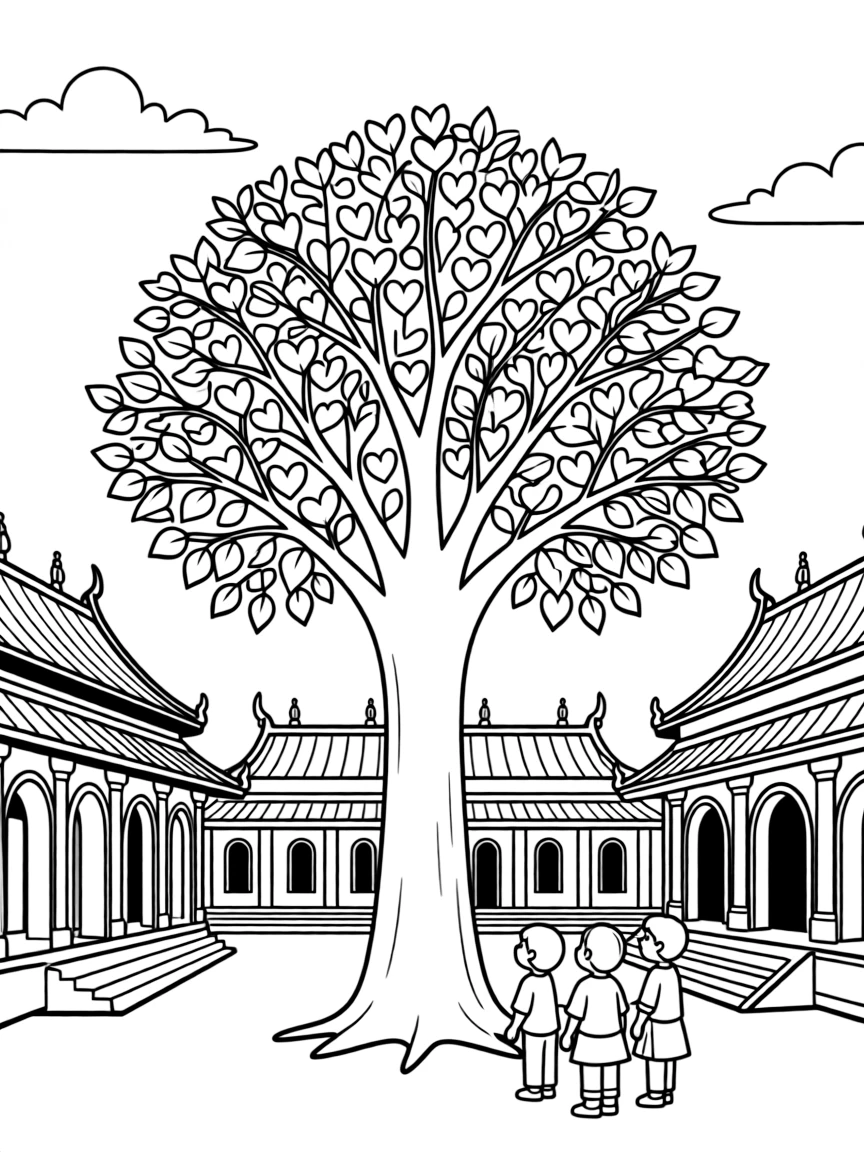 Bodh Gaya temple complex with bodhi tree and detailed architecture
