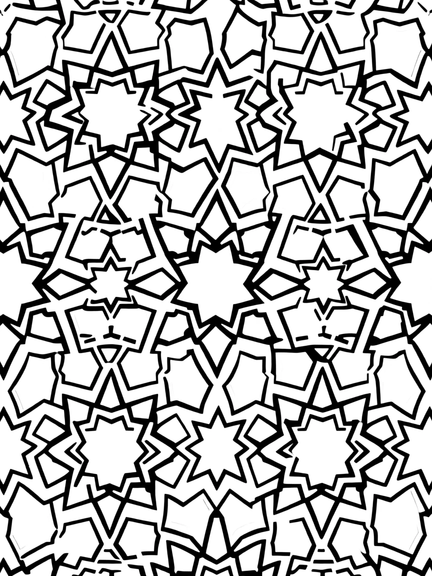 Geometric pattern showing golden ratio proportions in Islamic design