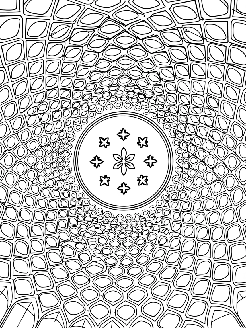 Dome interior with detailed muqarnas transitions and central medallion