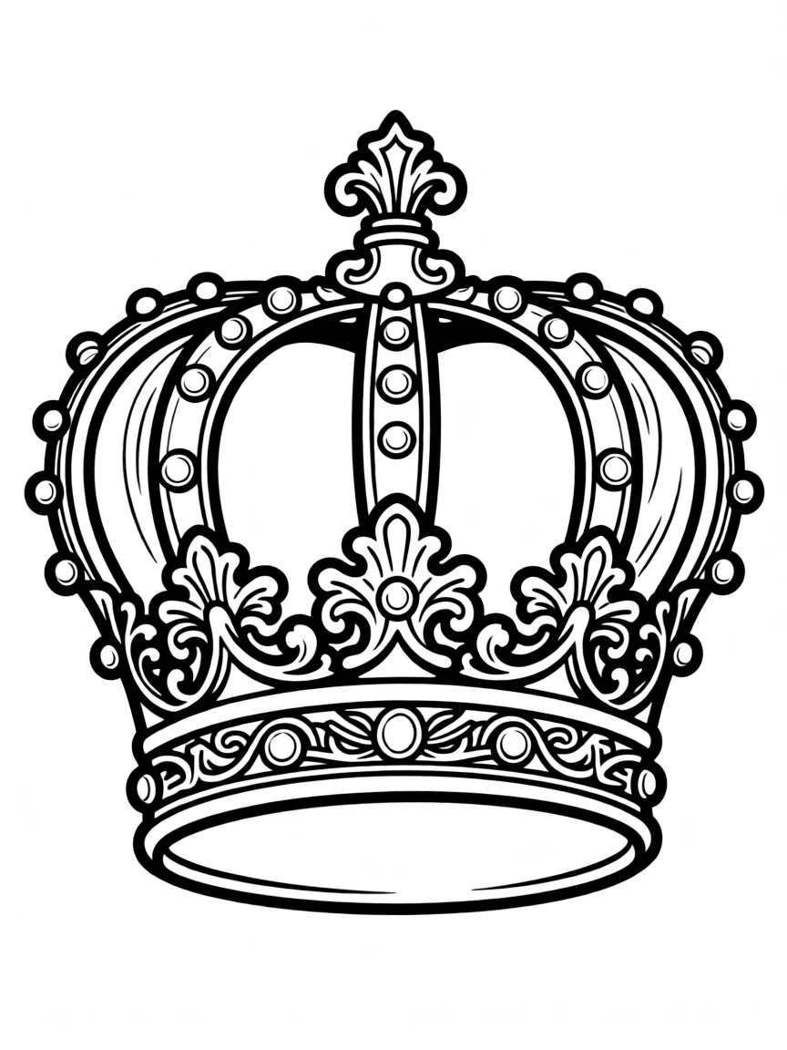 Crown of Torah with detailed jewel settings and filigree work