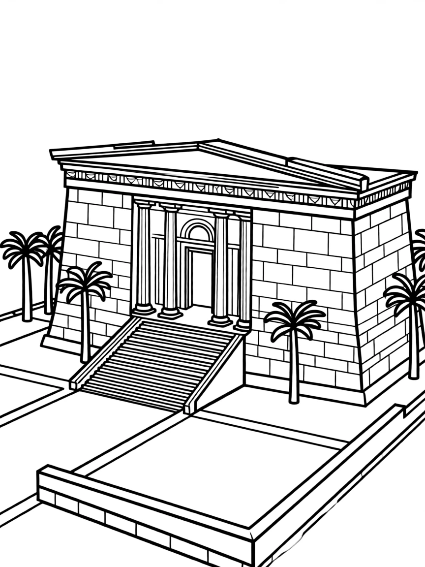 Jerusalem Temple model with detailed architectural reconstruction