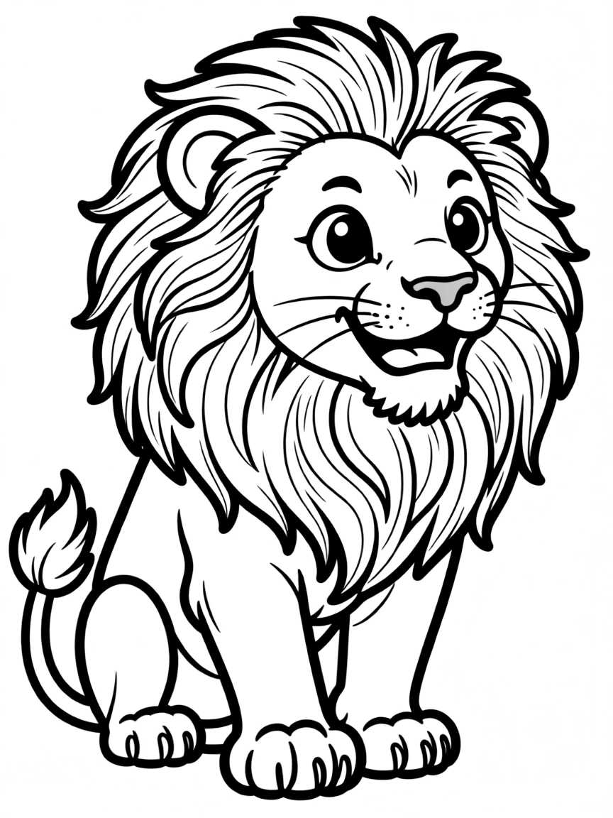 Tibetan snow lion with detailed turquoise mane and playful expression