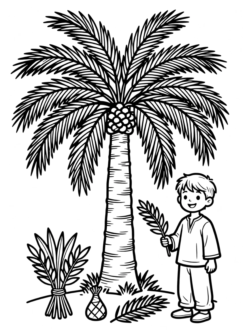 Date palm with detailed Sukkot and Palm Sunday connections