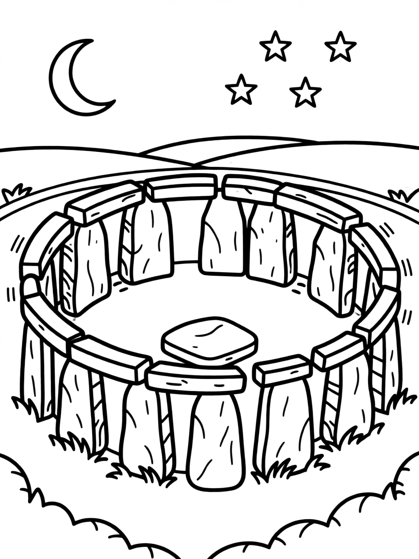 Ancient stone circle with detailed astronomical alignments