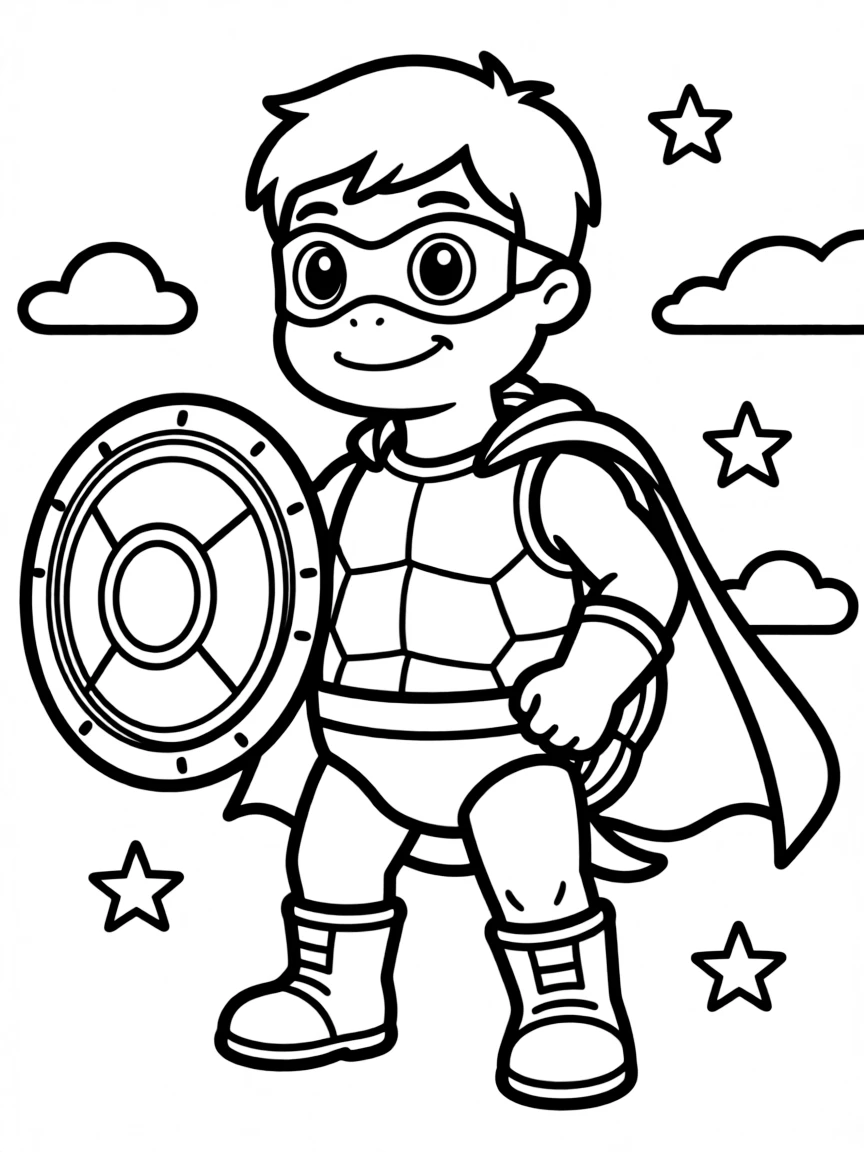 A turtle superhero with an indestructible shell shield