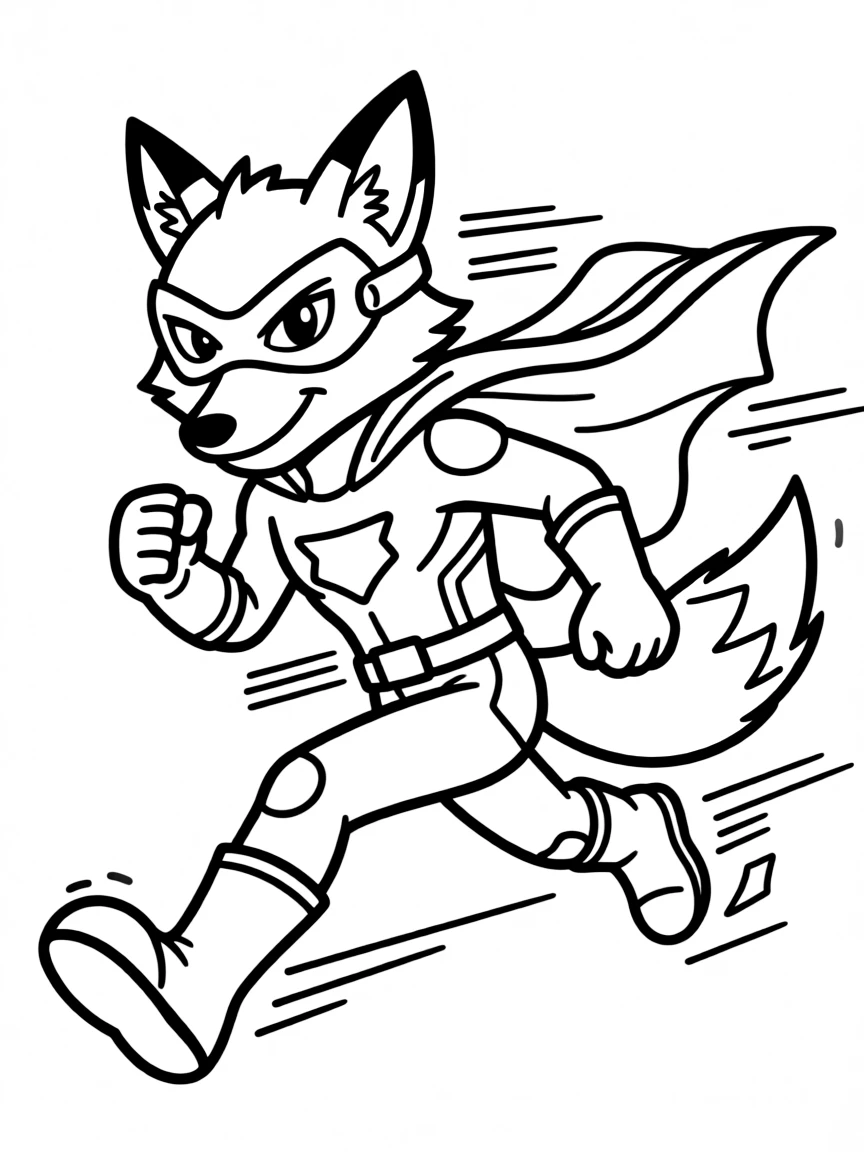 A fox superhero with super speed and cunning