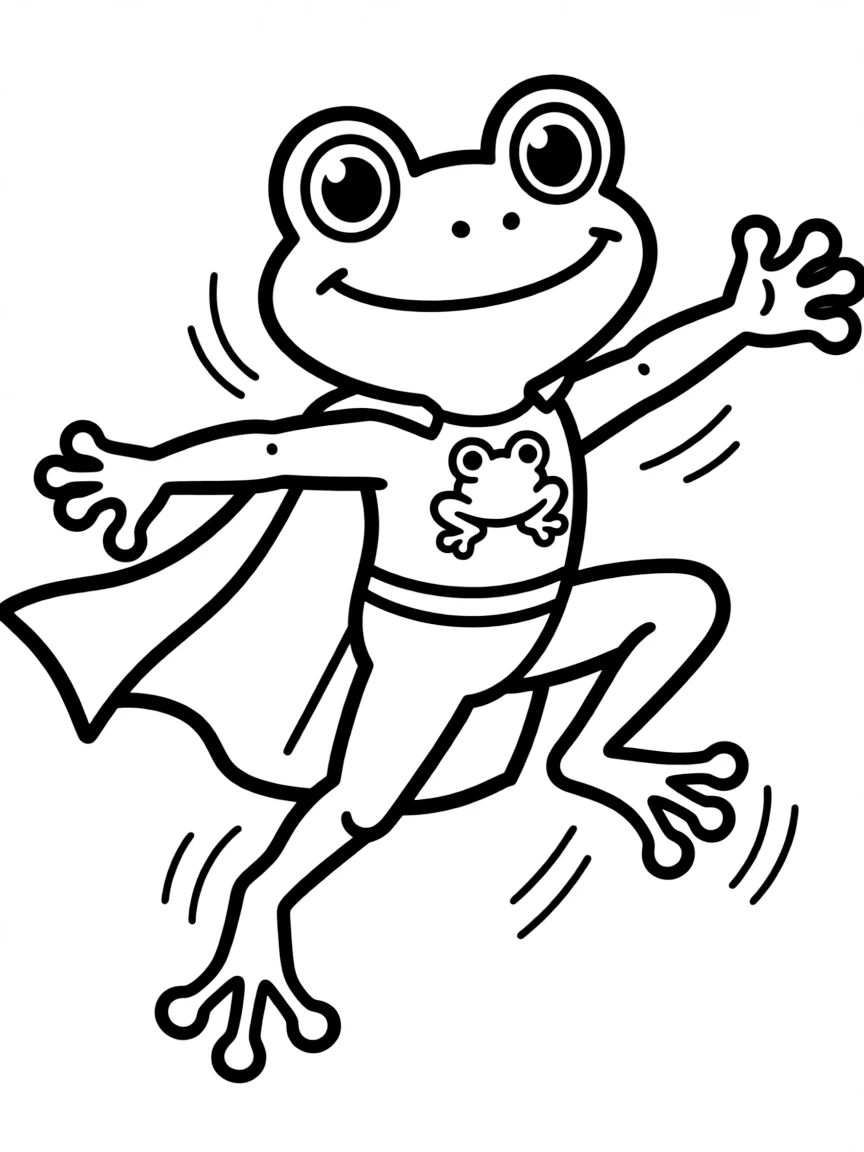 A frog superhero with amazing leaping abilities