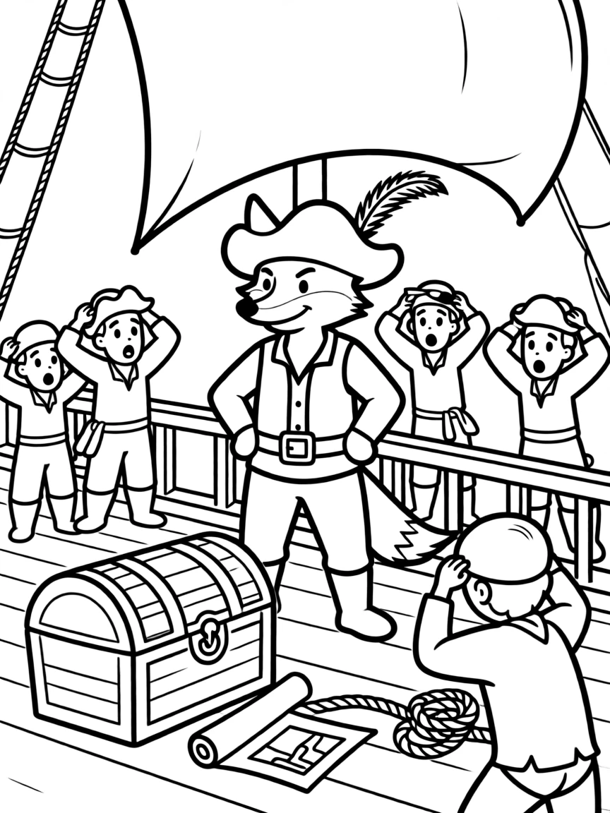 A fox pirate outsmarting rival crews