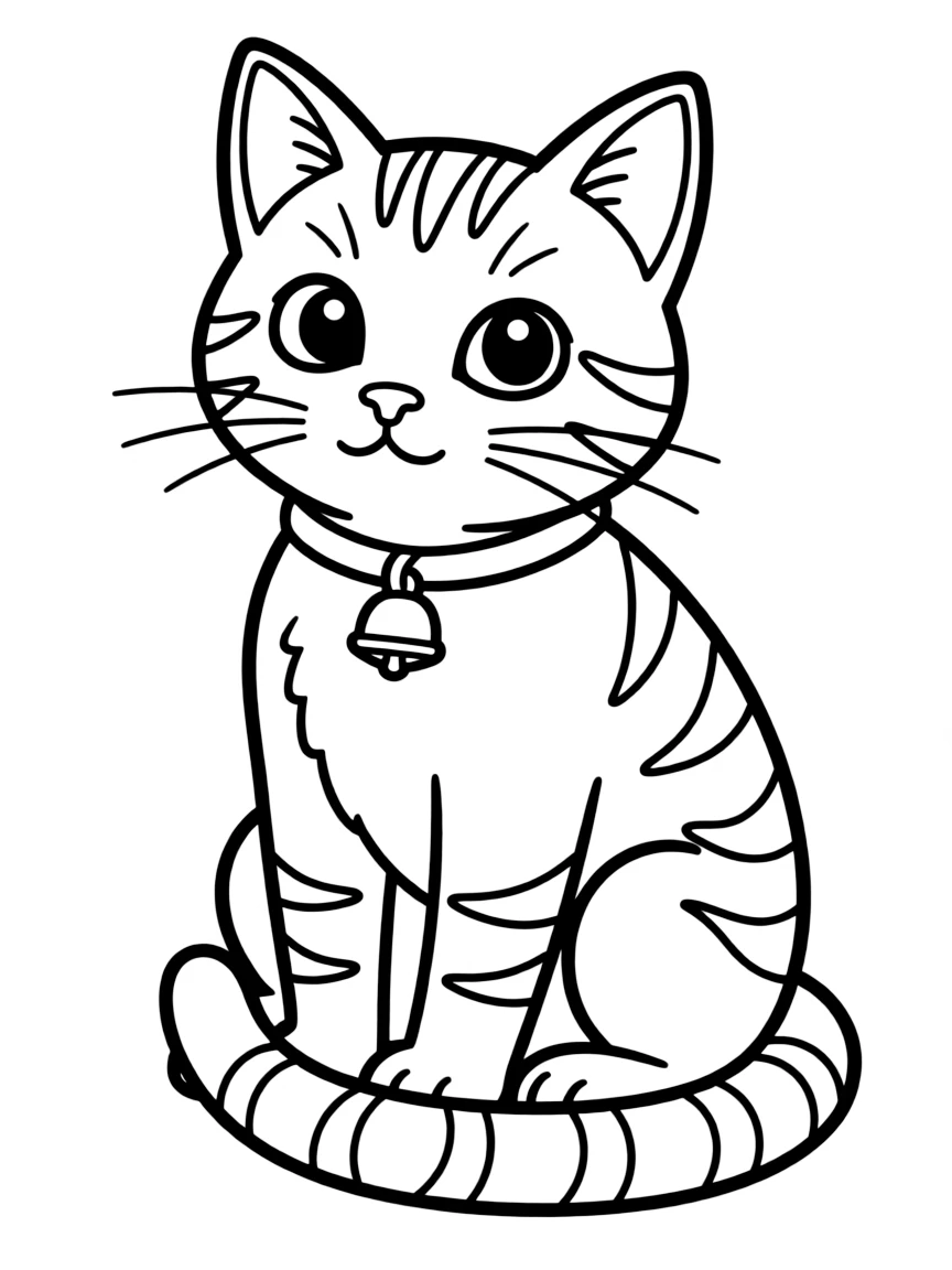 A Tabby cat showing its distinctive striped pattern