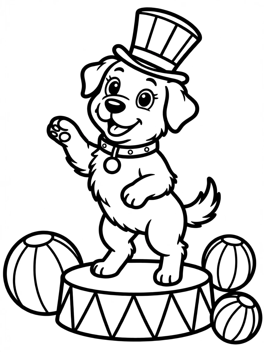 A dog standing on hind legs in a circus act