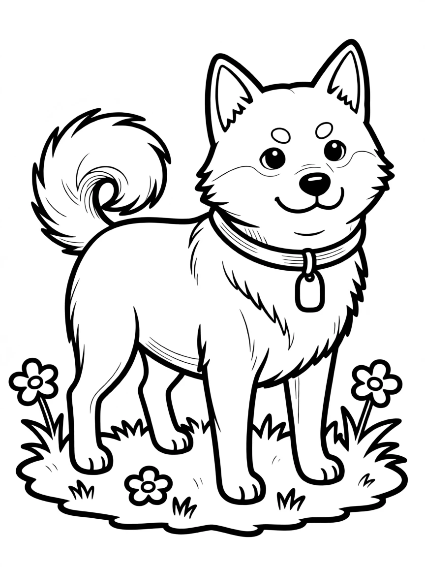 A Shiba Inu with its fox-like appearance