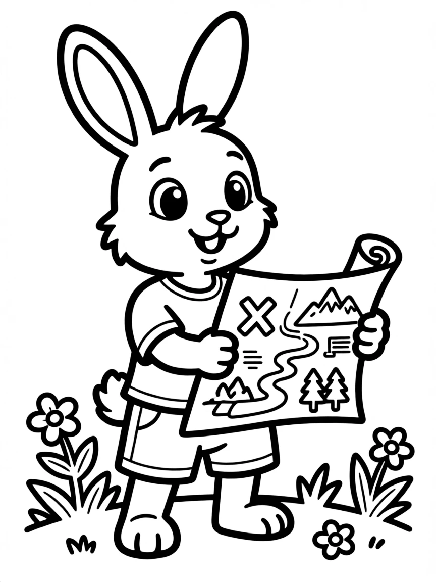 A rabbit with a treasure map