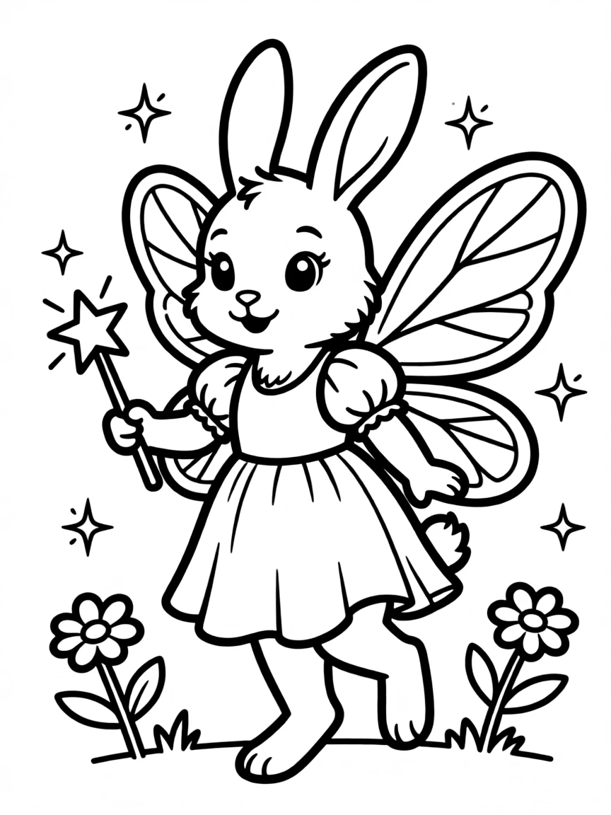 A rabbit fairy with wings
