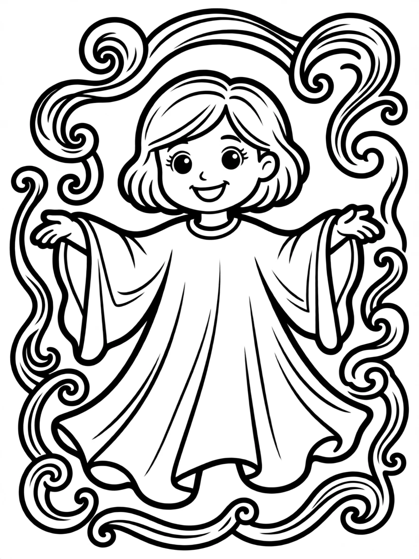 A ghost whose wispy form creates beautiful patterns