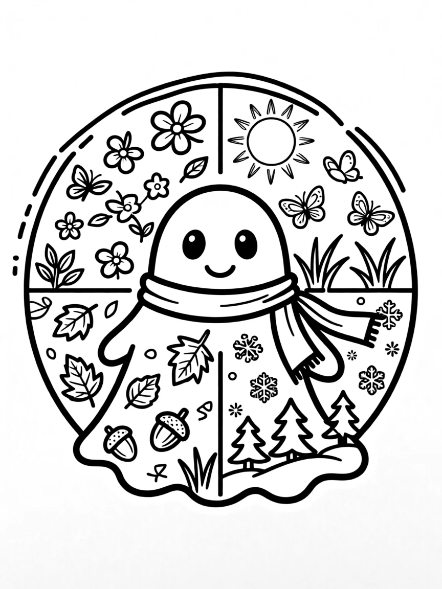 A ghost whose body changes with the seasons