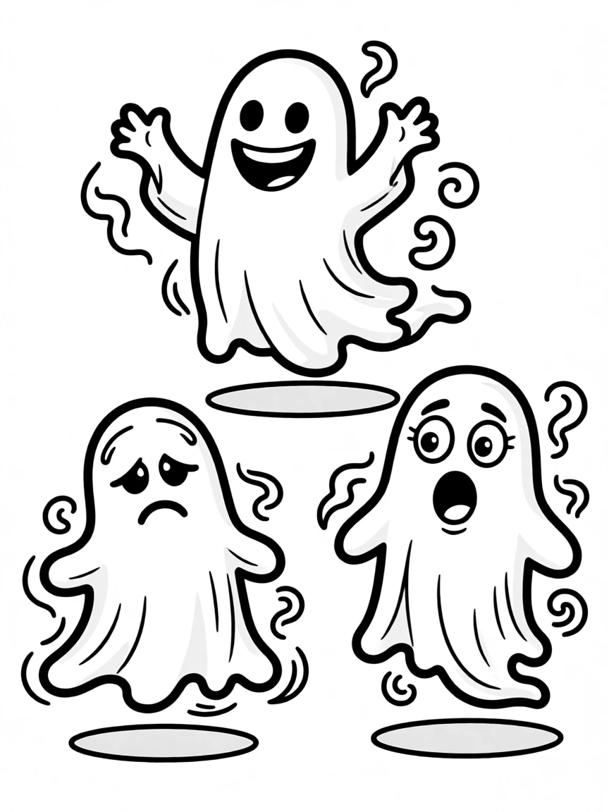 A ghost whose form changes with emotional states