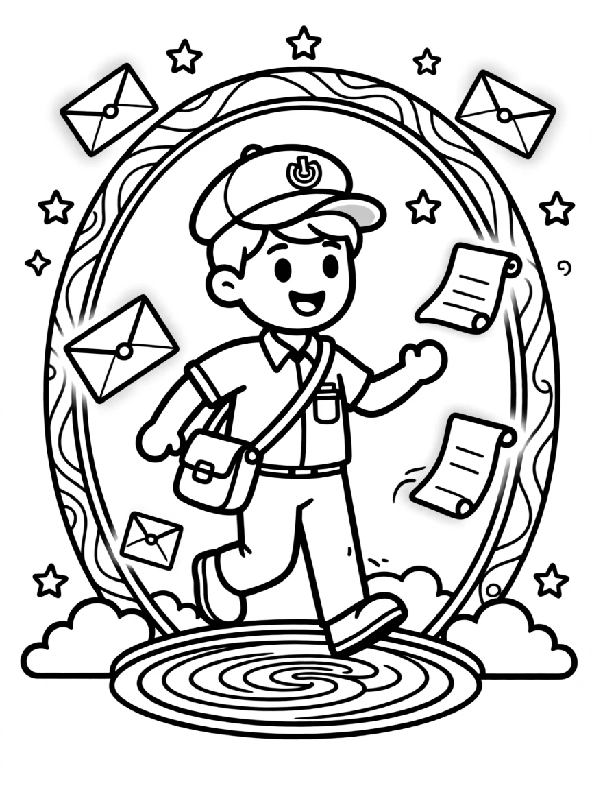 A ghost mailman delivering messages between worlds