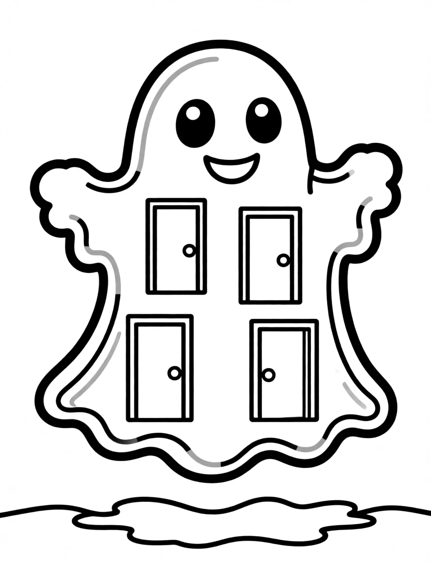 A ghost whose form reveals hidden doorways
