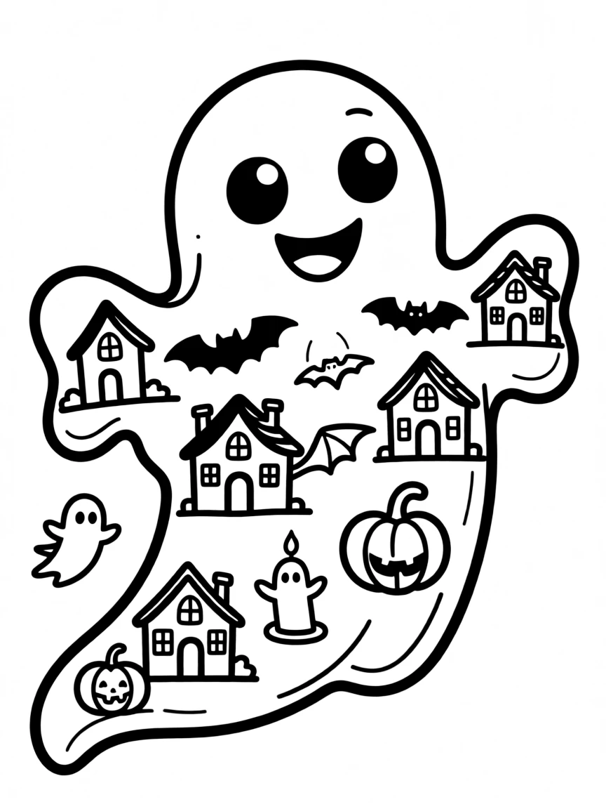 A ghost whose form contains miniature ghost stories