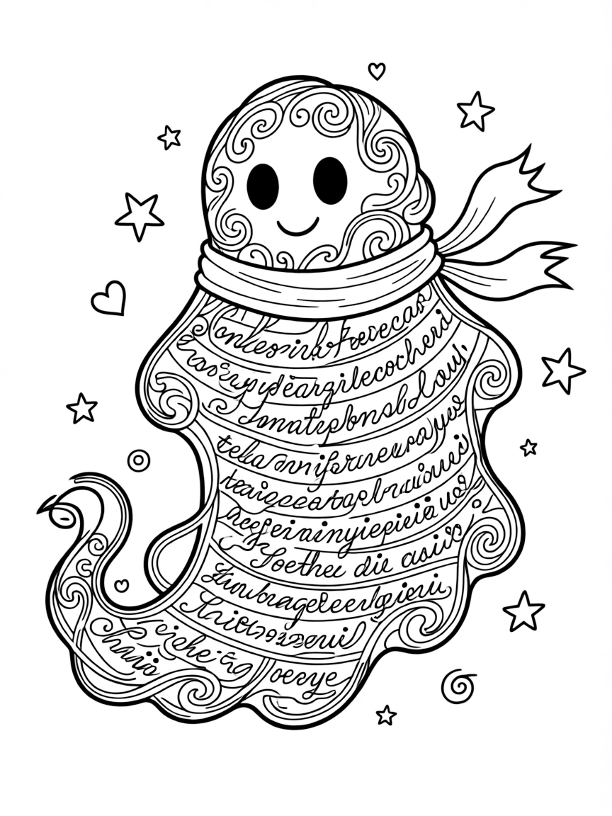 A ghost whose form is woven from whispered secrets