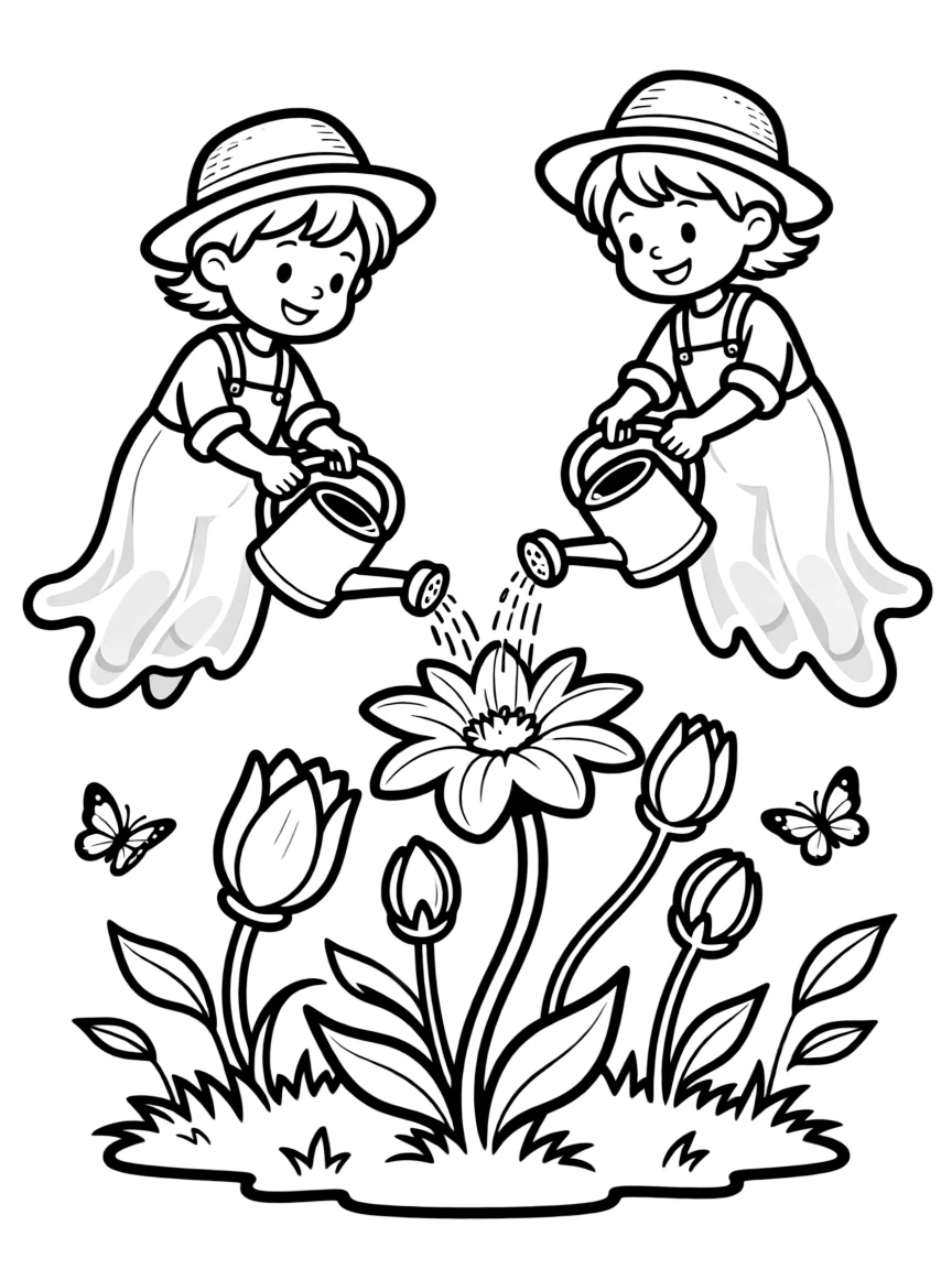 Ghost gardeners growing flowers that bloom backwards in time
