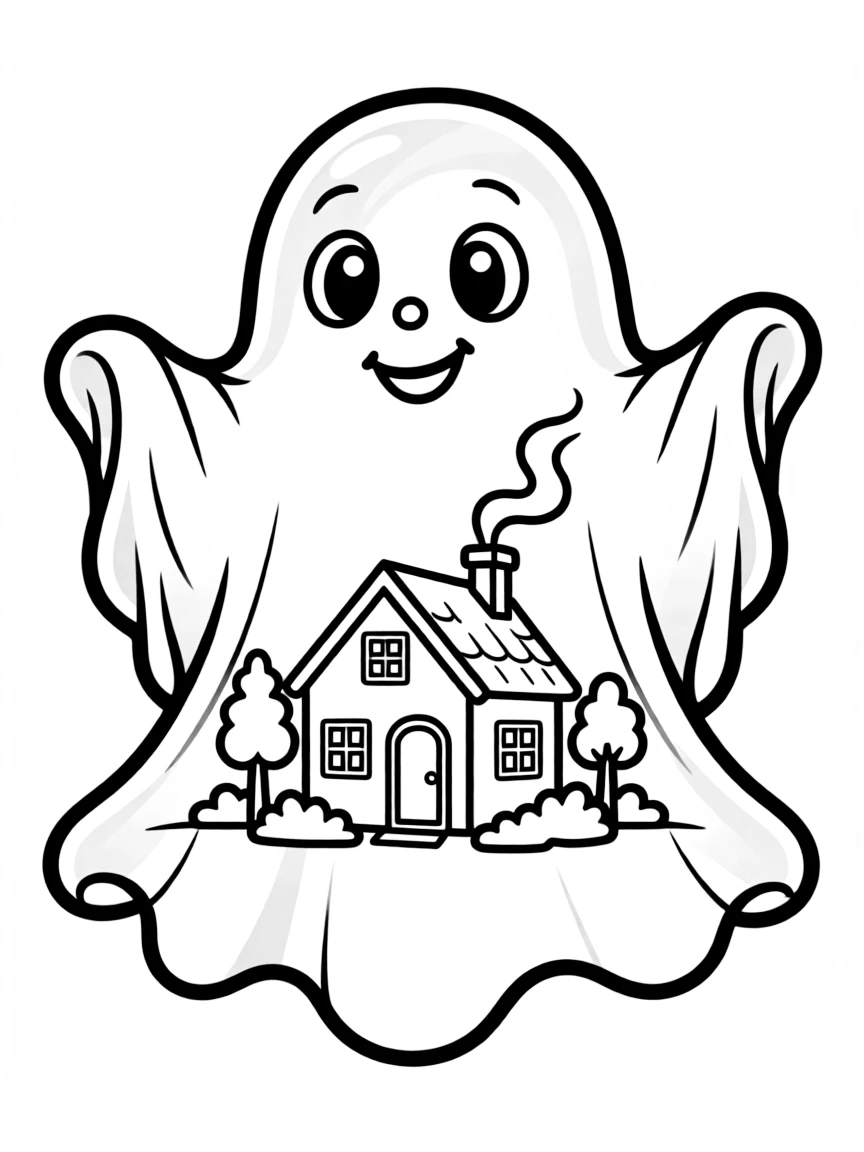 A ghost whose body contains a miniature version of their home